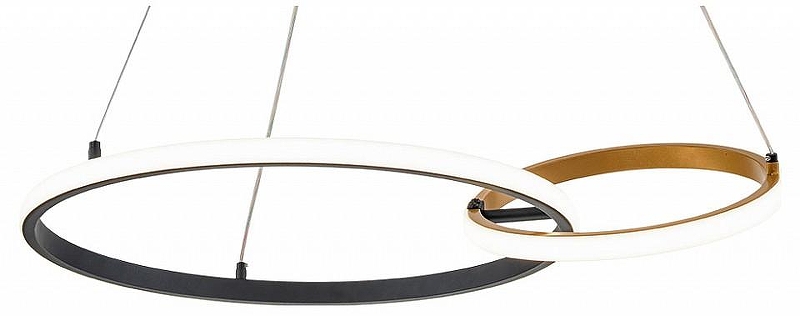 Подвесной светильник Escada Relation 10230/2LED Black/Gold цвет плафона/подвески Белый, Золото, Черный, цвет арматуры Черный