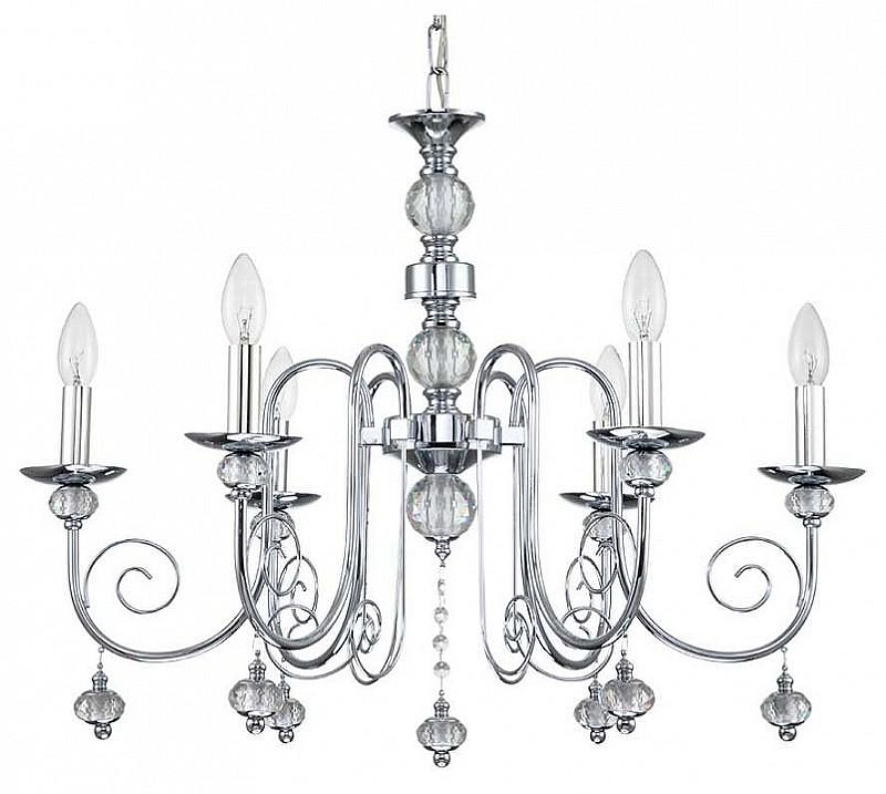 Подвесной светильник Escada Shine 678/6PL Chrome цвет плафона/подвески Прозрачный, цвет арматуры Хром