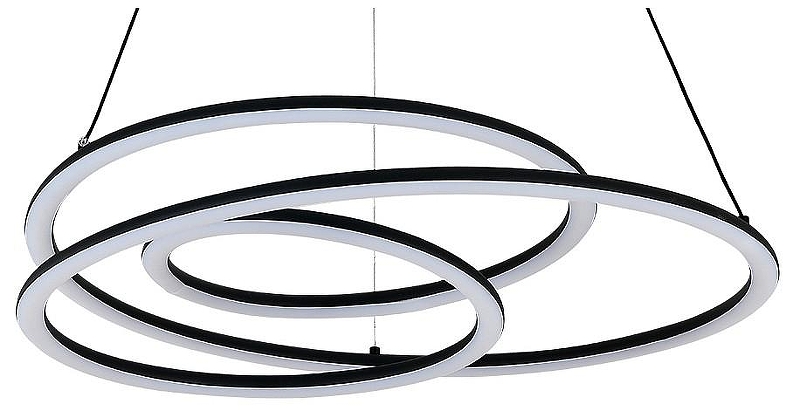 Подвесной светильник Escada Spiral 626/S LED цвет плафона/подвески Белый, Черный, цвет арматуры Черный