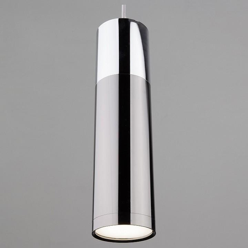 Подвесной светильник Eurosvet Double Topper 50135/1 LED хром/черный жемчуг цвет плафона/подвески Черный, Жемчужный, цвет арматуры Хром