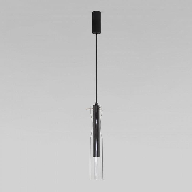 Подвесной светильник Eurosvet Swan 50253/1 LED черный цвет плафона/подвески Прозрачный, цвет арматуры Черный