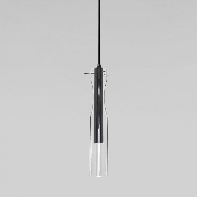 Подвесной светильник Eurosvet Swan 50254/1 LED черный цвет плафона/подвески Прозрачный, цвет арматуры Черный