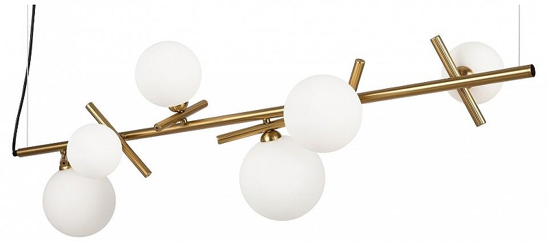 Подвесной светильник Freya Blossom FR5259PL-06BS цвет плафона/подвески Белый, цвет арматуры Латунь