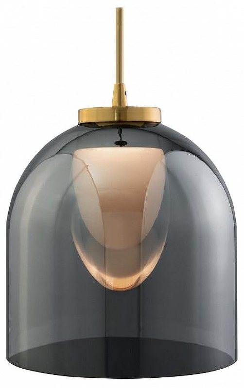 Подвесной светильник Freya Fume FR5399PL-L4BS1 цвет плафона/подвески Светло-серый, цвет арматуры Латунь