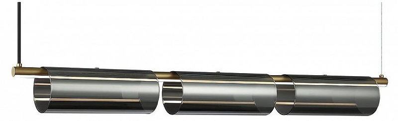 Подвесной светильник Freya Stick FR5395PL-L12B цвет плафона/подвески Светло-серый, цвет арматуры Черный