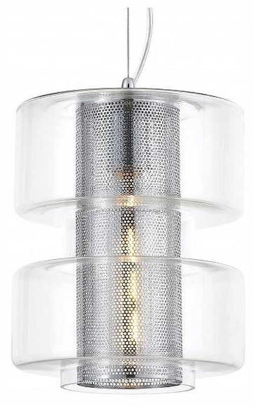 Подвесной светильник iLamp Brick P7555-1 CR цвет плафона/подвески Прозрачный, цвет арматуры Хром