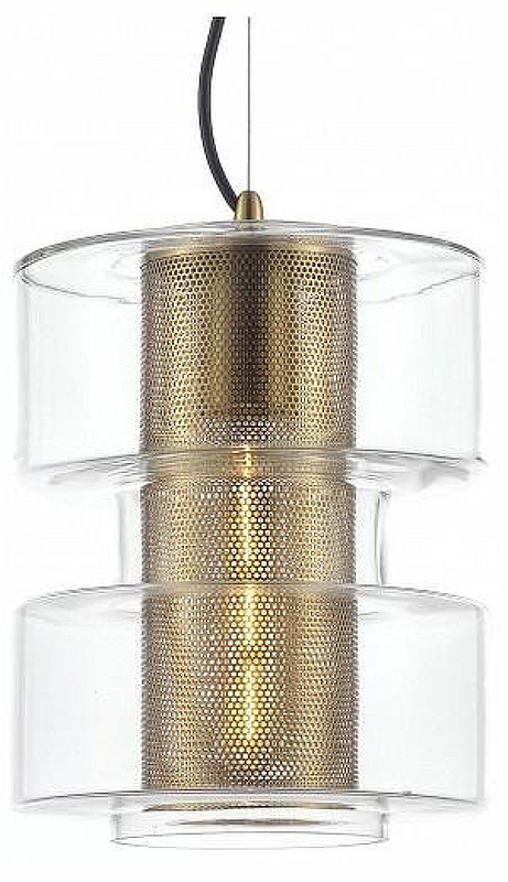 Подвесной светильник iLamp Brick P7555-1 GD цвет плафона/подвески Прозрачный, цвет арматуры Золото