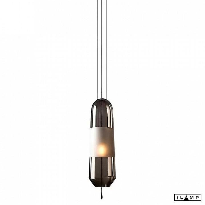 Подвесной светильник iLamp Drop 8121P SM цвет плафона/подвески Дымчатый, цвет арматуры Металлик