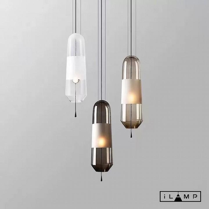 Подвесной светильник iLamp Drop 8121P WH цвет плафона/подвески Белый, Прозрачный, цвет арматуры Металлик