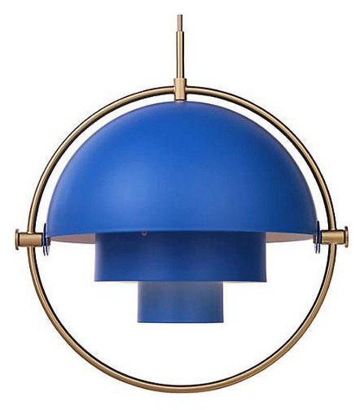 Подвесной светильник Imperiumloft Lou1s We1sdorff Mult1-L1te Pendant 40.2314 цвет плафона/подвески Синий, цвет арматуры Латунь