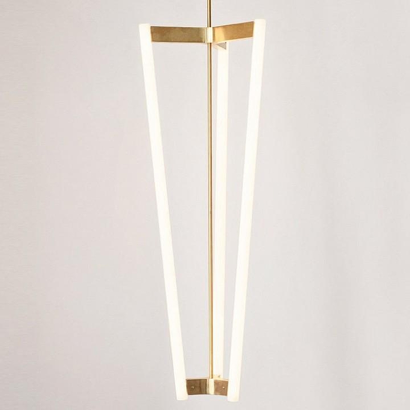 Подвесной светильник Imperiumloft M1chael Anastass1ades Tube Chandel1er 40.2138-0 цвет плафона/подвески Белый, цвет арматуры Латунь