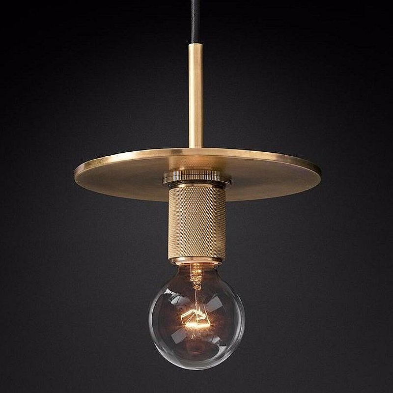 Подвесной светильник Imperiumloft Rh Ut1l1ta1re D1sk Shade Pendant 40.2342 цвет плафона/подвески Латунь, цвет арматуры Латунь