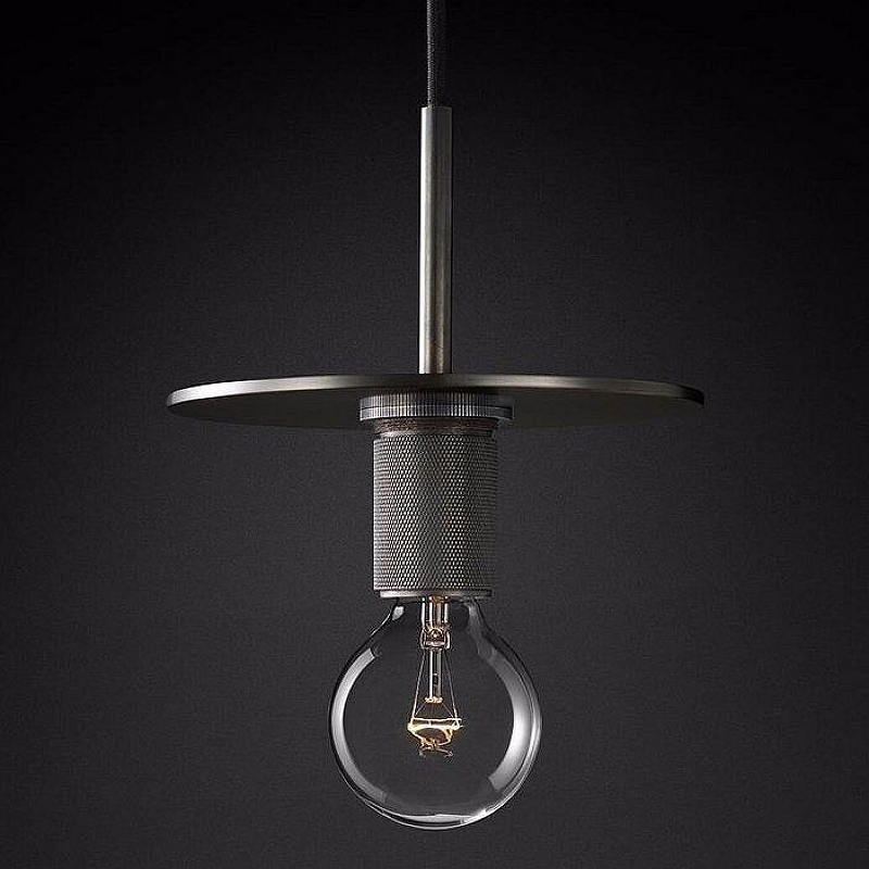 Подвесной светильник Imperiumloft Rh Ut1l1ta1re D1sk Shade Pendant 40.2343 цвет плафона/подвески Черный, цвет арматуры Бронза