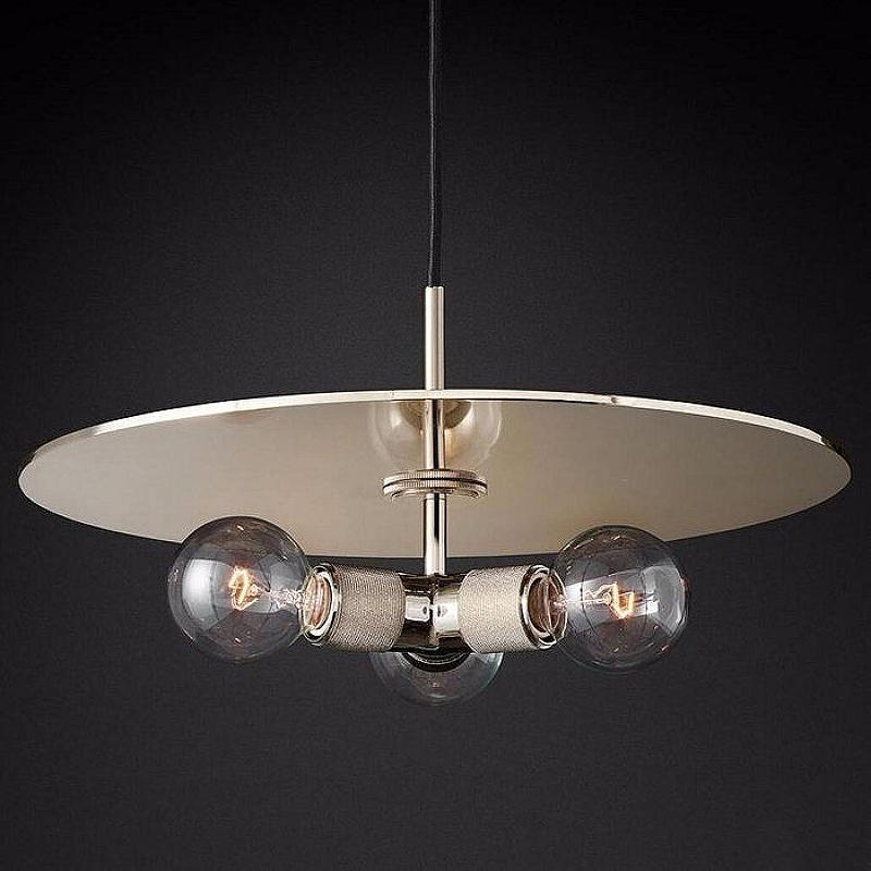 Подвесной светильник Imperiumloft Rh Ut1l1ta1re D1sk Tr1ple Pendant 40.2341 цвет плафона/подвески Никель, цвет арматуры Никель