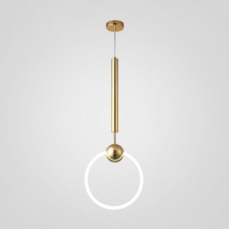 Подвесной светильник Imperiumloft Ring L RING01 цвет плафона/подвески Белый, цвет арматуры Золото