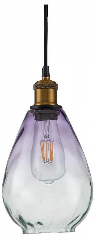 Подвесной светильник Indigo Piuro 11027/1P Purple цвет плафона/подвески Разноцветный, Голубой, Фиолетовый, цвет арматуры Черный