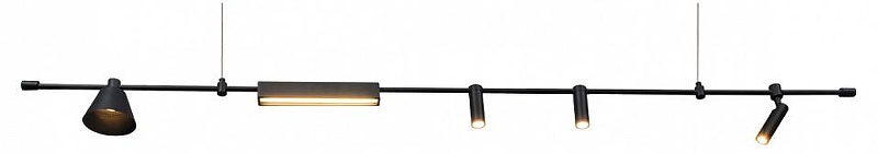 Подвесной светильник Kink Light Ристо 07616-180L,19 цвет плафона/подвески Черный, цвет арматуры Черный