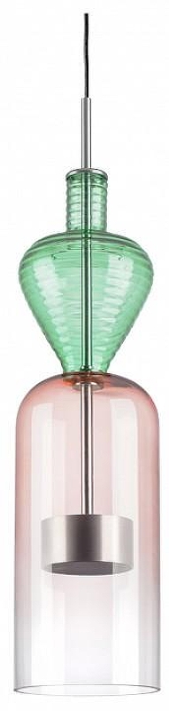 Подвесной светильник Lightstar Belle 814004 цвет плафона/подвески Зеленый, Розовый, цвет арматуры Хром