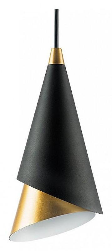 Подвесной светильник Lightstar Cone 757010 цвет плафона/подвески Черный, Золото, цвет арматуры Черный