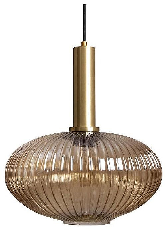 Подвесной светильник Loft it 1r1s 1 2071-C+BR цвет плафона/подвески Оранжевый, цвет арматуры Латунь