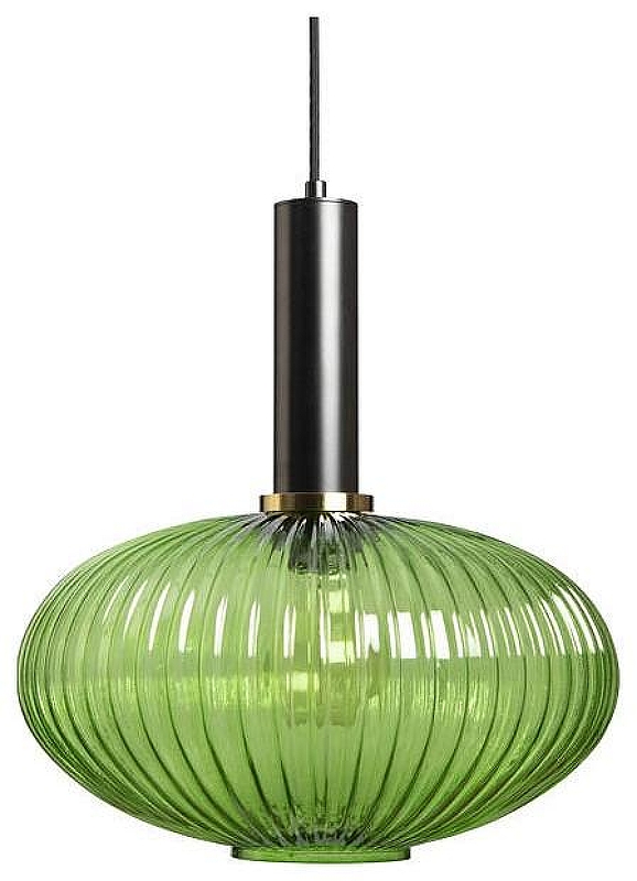 Подвесной светильник Loft it 1r1s 2 2072-C+BL цвет плафона/подвески Зеленый, цвет арматуры Латунь, Черный