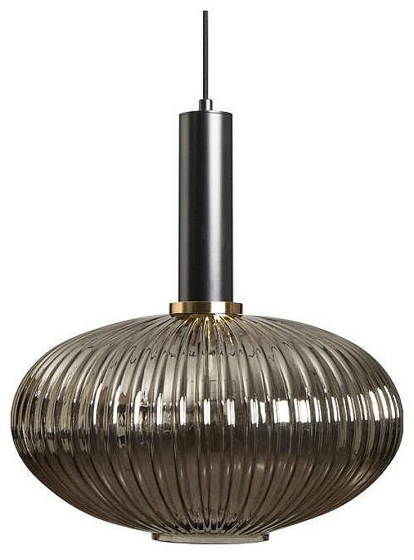 Подвесной светильник Loft it 1r1s 2070-C+BL цвет плафона/подвески Светло-серый, цвет арматуры Латунь, Черный