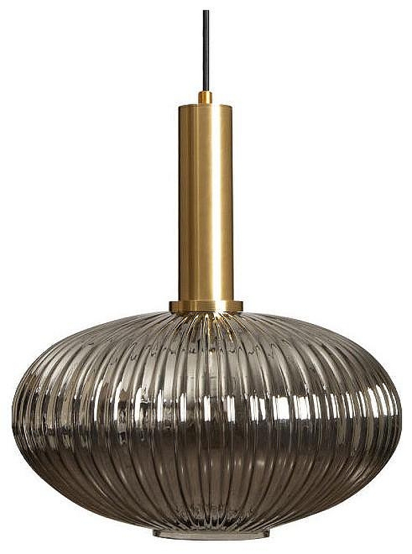 Подвесной светильник Loft it 1r1s 2070-C+BR цвет плафона/подвески Светло-серый, цвет арматуры Латунь