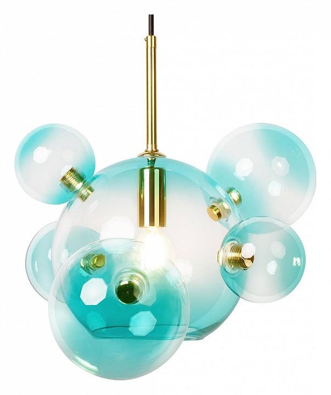 Подвесной светильник Loft it Bolle 2027-P6 Blue mini цвет плафона/подвески Голубой, цвет арматуры Золото