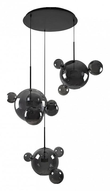 Подвесной светильник Loft it Bolle 2029-D3 цвет плафона/подвески Светло-серый, цвет арматуры Черный