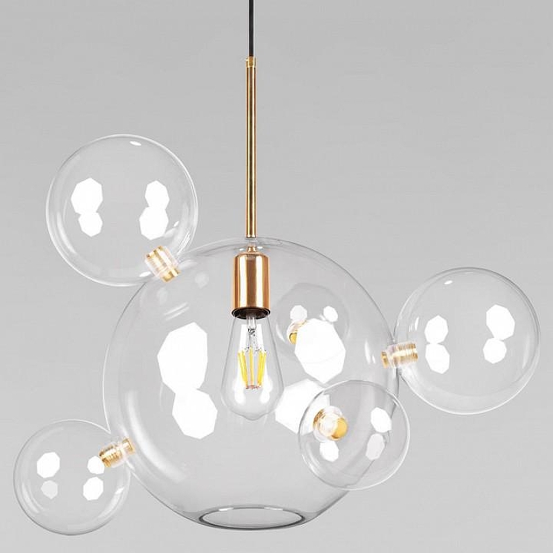 Подвесной светильник Loft it Bolle 2034-P6 цвет плафона/подвески Прозрачный, цвет арматуры Золото