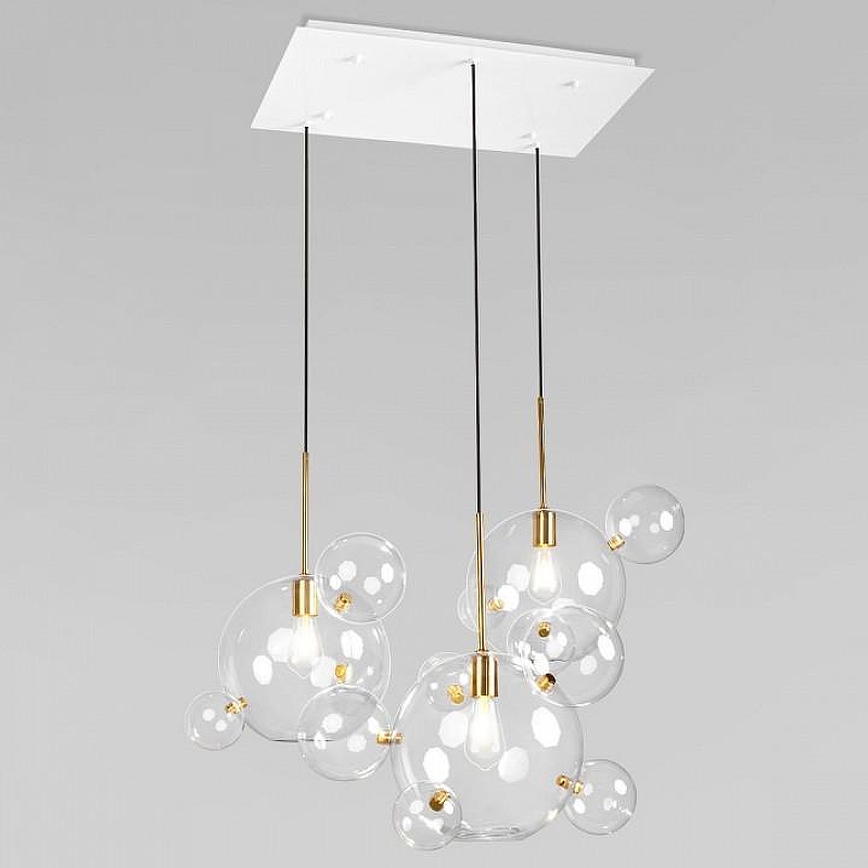 Подвесной светильник Loft it Bolle 2034-S3 цвет плафона/подвески Прозрачный, цвет арматуры Золото