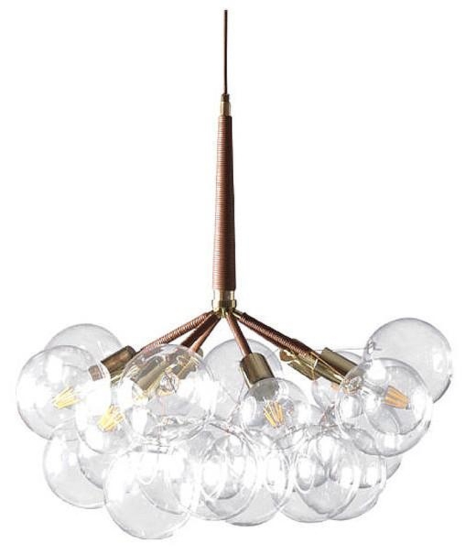Подвесной светильник Loft it Bunch 10048/6 Brown цвет плафона/подвески Прозрачный, цвет арматуры Золото, Коричневый