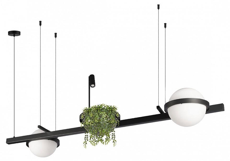 Подвесной светильник Loft it Jard1n 10121/D цвет плафона/подвески Белый, цвет арматуры Черный
