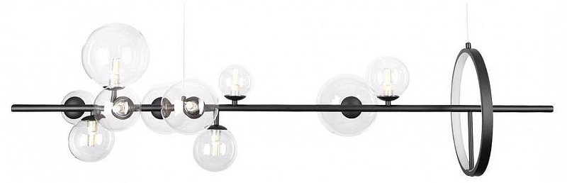 Подвесной светильник Loft it Molecule 10023/1200L цвет плафона/подвески Прозрачный, цвет арматуры Черный