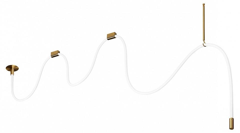 Подвесной светильник Loft it Thread 10388B Brass цвет плафона/подвески Белый, цвет арматуры Бронза