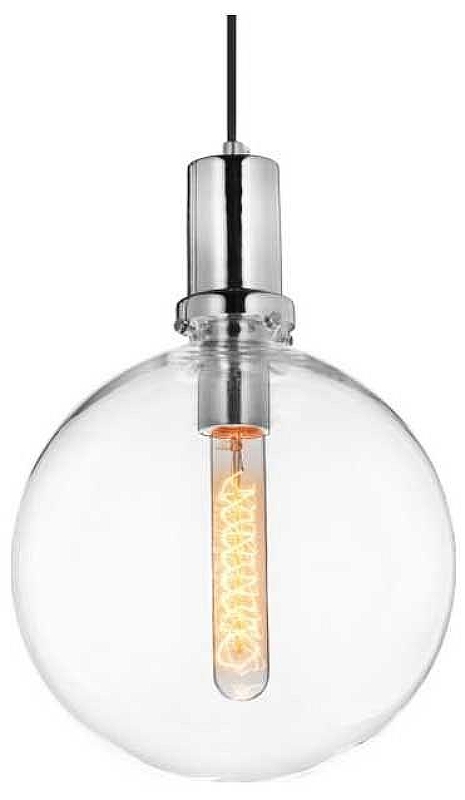 Подвесной светильник LUMINA DECO Dorito LDP 1212-250 GY+CHR цвет плафона/подвески Прозрачный, цвет арматуры Хром