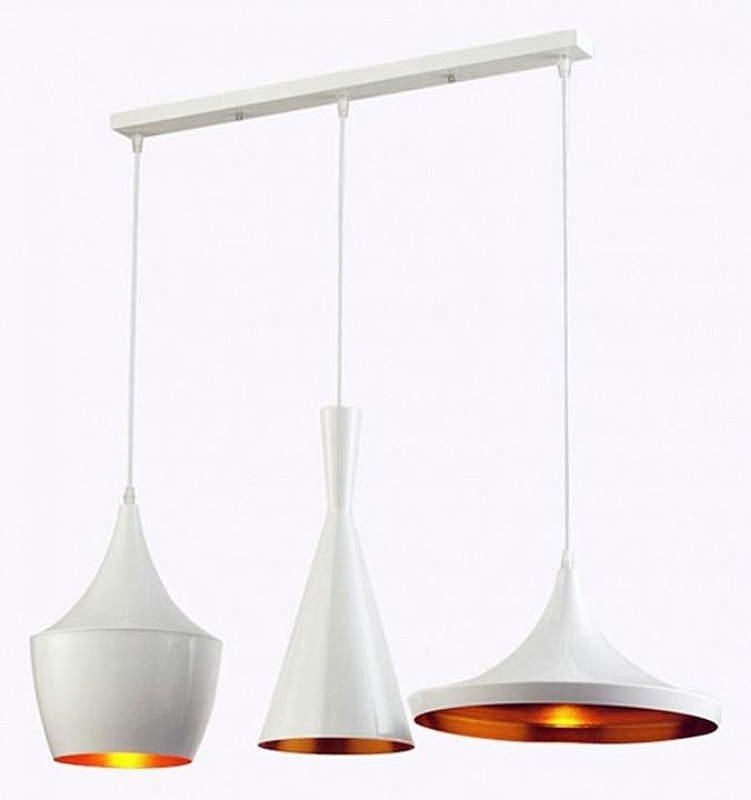 Подвесной светильник LUMINA DECO Foggi LDP 7712-3 PR WT цвет плафона/подвески Белый, Золото, цвет арматуры Белый