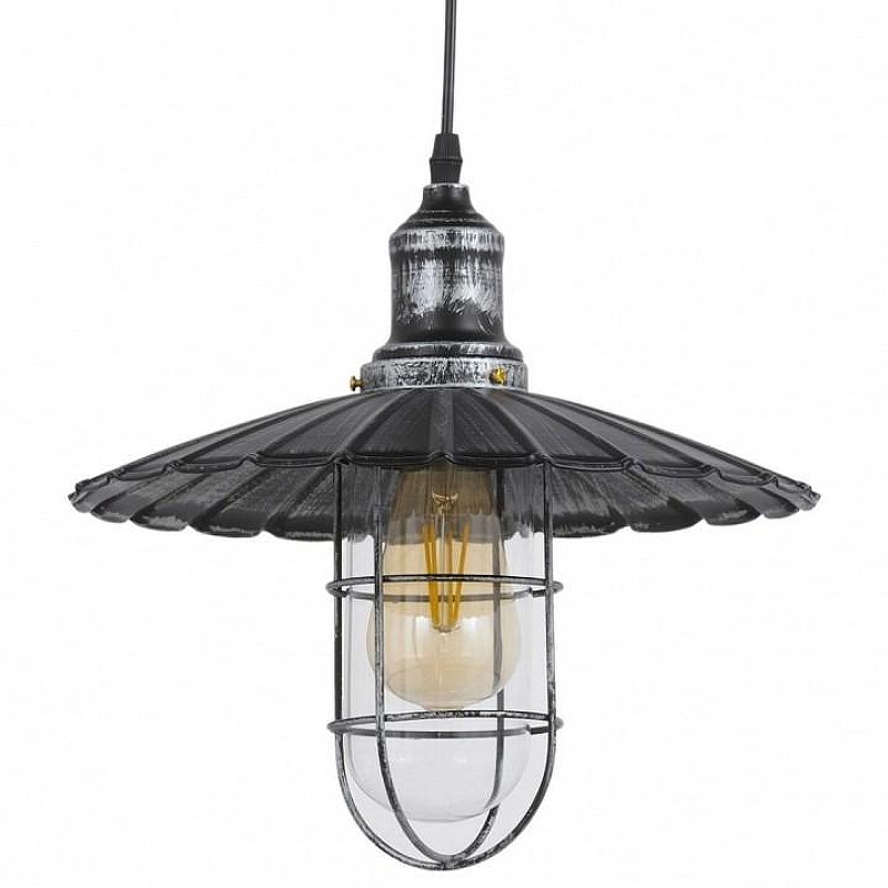 Подвесной светильник LUMINA DECO Lataro LDP 6015 O.SL цвет плафона/подвески Прозрачный, Черный, цвет арматуры Серый