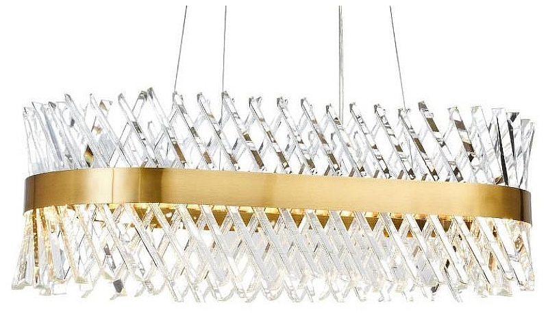 Подвесной светильник LUMINA DECO Ringletti LDP 8016-800-PR MD цвет плафона/подвески Прозрачный, цвет арматуры Бронза