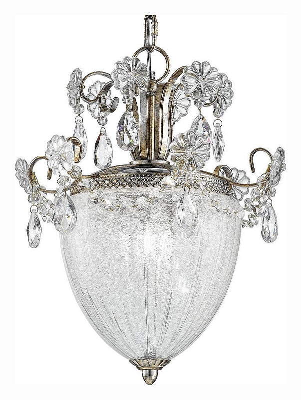 Подвесной светильник MM Lampadari Rugiada 6957/1 00 V1669 цвет плафона/подвески Прозрачный, цвет арматуры Золото