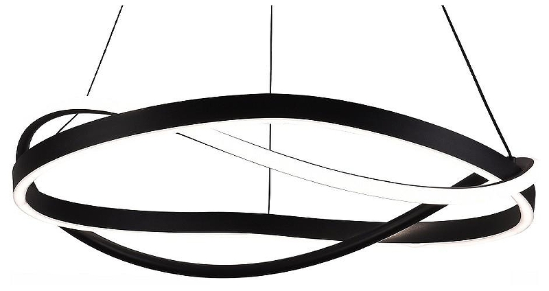 Подвесной светильник Natali Kovaltseva FINAM HIGH-TECH LED LAMPS 82056 цвет плафона/подвески Белый, цвет арматуры Черный
