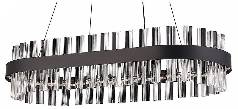 Подвесной светильник Natali Kovaltseva Royalton LED LAMPS 81276 цвет плафона/подвески Прозрачный, цвет арматуры Черный