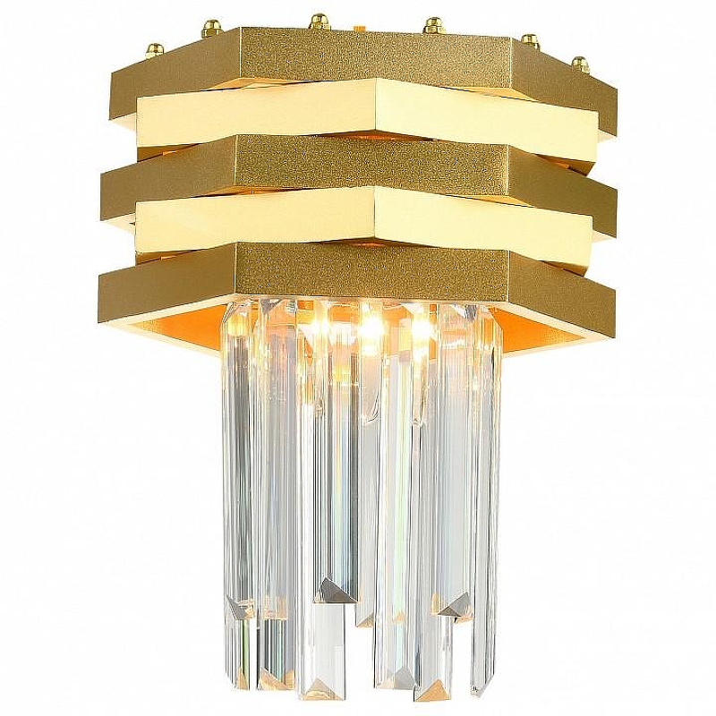 Подвесной светильник Natali Kovaltseva Spear SPEAR 76013/1W GOLD цвет плафона/подвески Прозрачный, цвет арматуры Золото