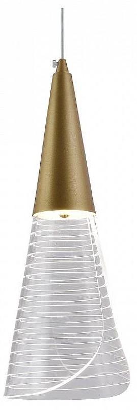 Подвесной светильник Natali Kovaltseva Triangle LED LAMPS 81117/1C цвет плафона/подвески Прозрачный, цвет арматуры Золото