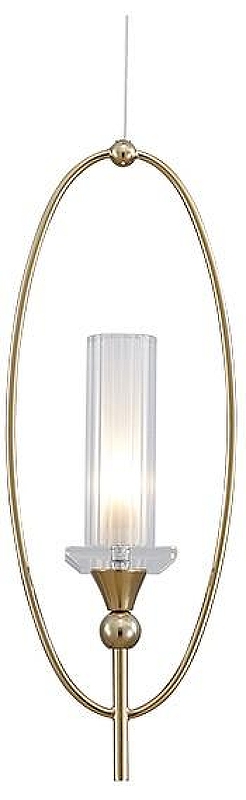 Подвесной светильник Newport 4580 4581/S gold цвет плафона/подвески Прозрачный, цвет арматуры Золото
