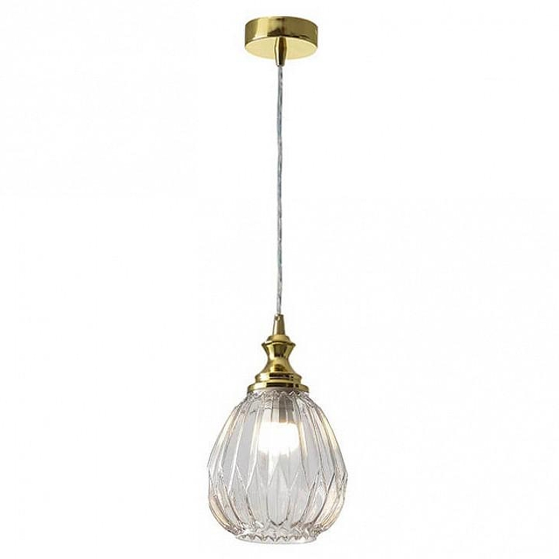 Подвесной светильник Newport 6140 6142/S gold/clear цвет плафона/подвески Прозрачный, цвет арматуры Золото
