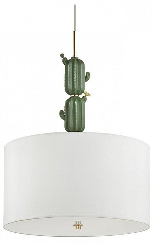 Подвесной светильник Odeon Light Cactus 5425/3 цвет плафона/подвески Белый, цвет арматуры Зеленый, Золото