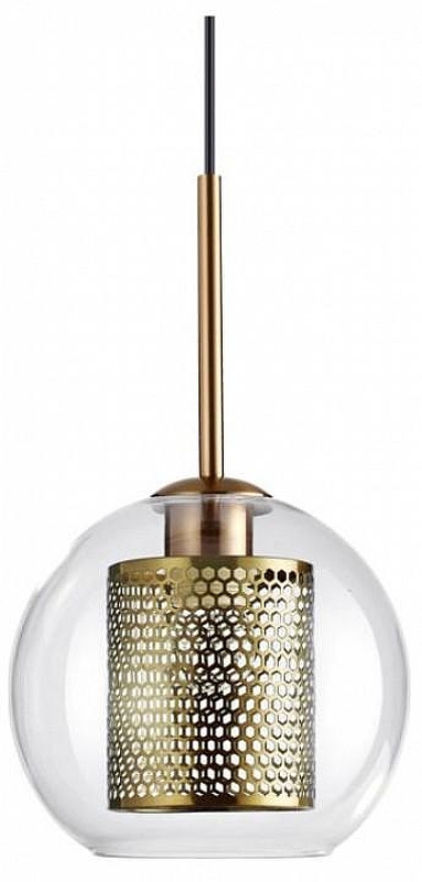 Подвесной светильник Odeon Light Clocky 4939/1 цвет плафона/подвески Бронза, Прозрачный, цвет арматуры Бронза