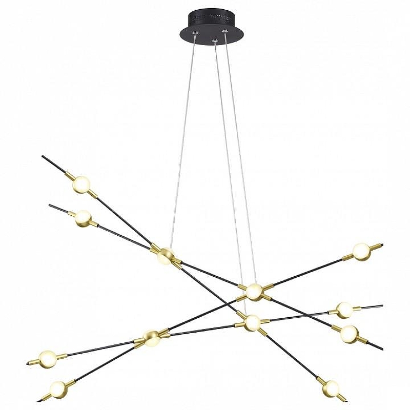 Подвесной светильник Odeon Light Costella 3906/48L цвет плафона/подвески Белый, цвет арматуры Золото, Черный