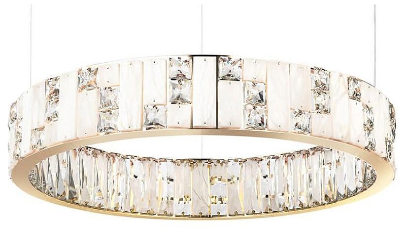 Подвесной светильник Odeon Light Crossa 5072/80L цвет плафона/подвески Белый, Прозрачный, цвет арматуры Золото